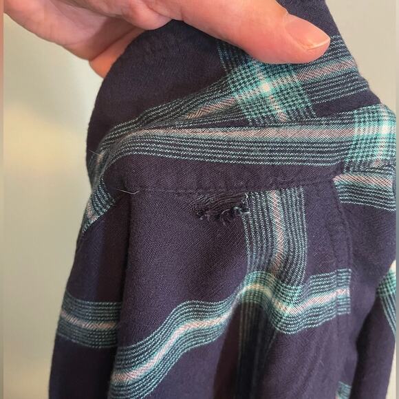 A New Day Plaid Collared Long Sleeve Front Pockets Button Down Shirt Blue XXL - Picture 15 of 15